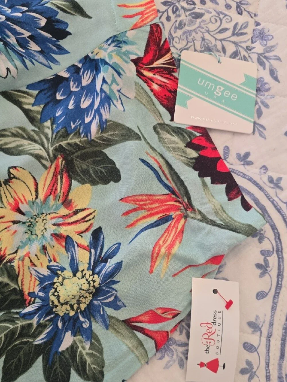Umgee Boutique Floral Flutter Hem Lounge Shorts Sz L